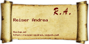 Reiser Andrea névjegykártya